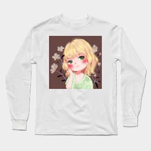 Lovely Blonde Girl Protrait Long Sleeve T-Shirt